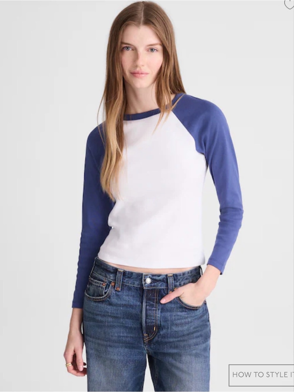 MADEWELL XS 90’s BASEBALL LONG SLEEVE TEE $60
